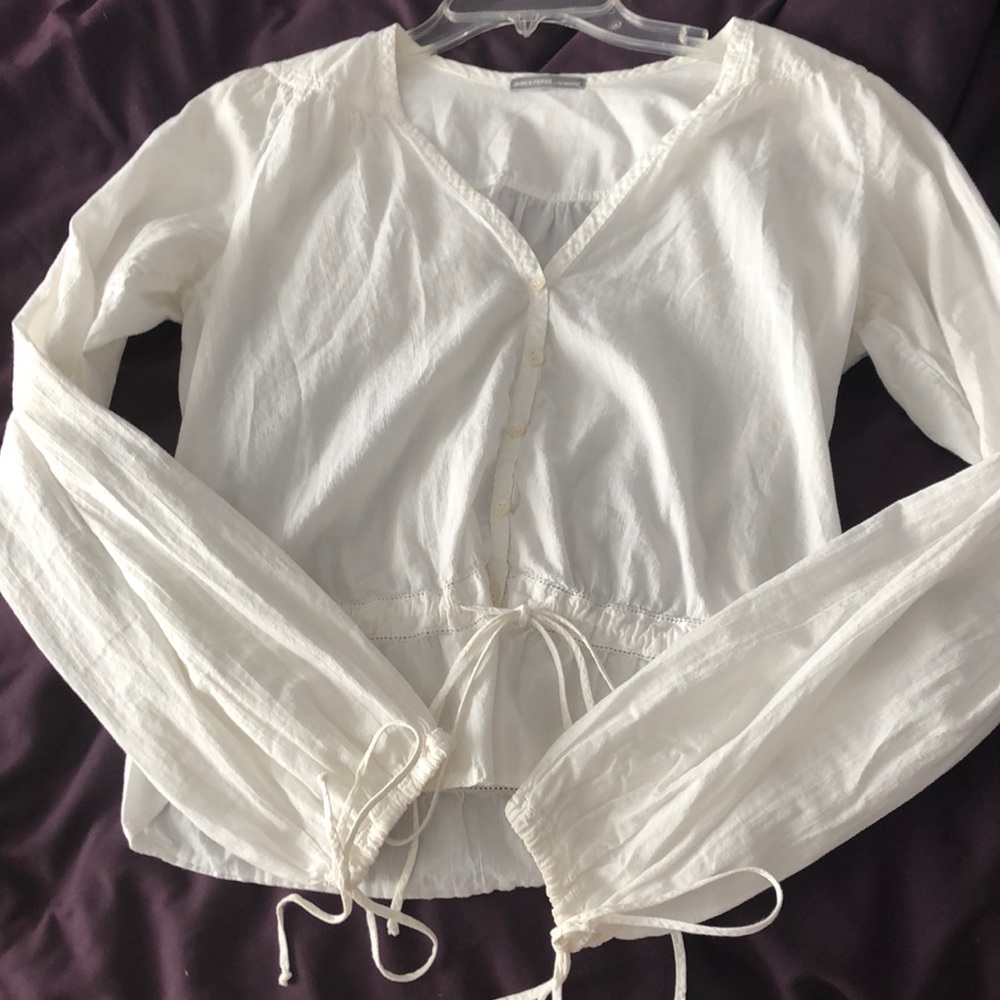 White blouse with ties
